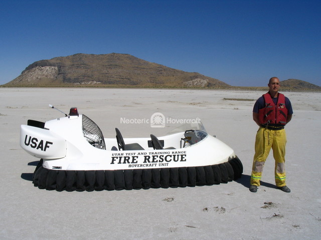 United States Air Force Fire Rescue Hovercraft