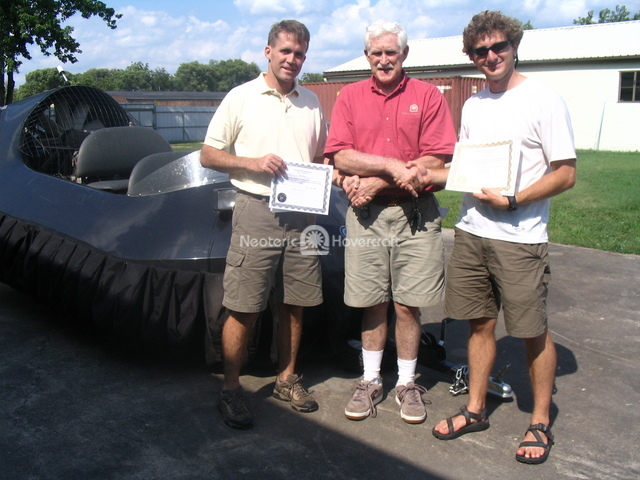 Hovercraft pilot certification David Carter Chris Baldwin Rockbridge Alum Springs
