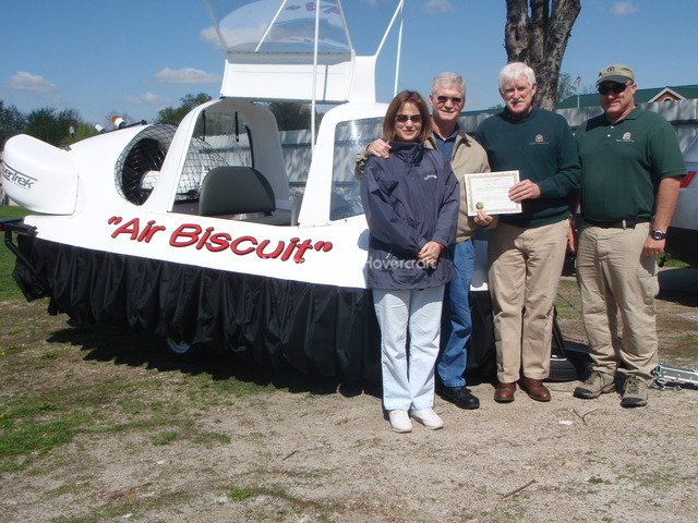 Hovercraft pilot training Bill and Karen Cobble, Roanoke, Virginia, USA
