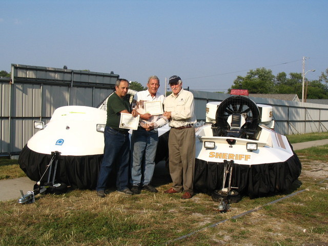 Hovercraft pilot training Rick LeCroy and Gary Tanous
