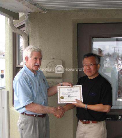 Hovercraft pilot training Yutakit Wanichanond, Thailand
