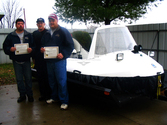 Hovercraft pilot training St. Croix Tribal Fire Department, Hertel, Wisconsin USA