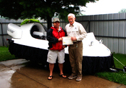 Hovercraft Pilot training Pond Medic B. Kyle Richardson, Indianapolis, Indiana, USA