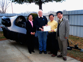 Picture Hovercraft pilot training Charles and Peggy Lin, and Gordon Lin, Taiwan