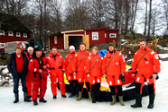 Picture hoovercraft pilot training in Sweden