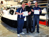 Image Neoteric hovercraft pilot training Claude Ricard and Richard Boutin