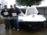 Hovercraft pilot training St. Croix Tribal Fire Department, Hertel, Wisconsin USA
