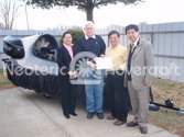 Picture Hovercraft pilot training Charles and Peggy Lin, and Gordon Lin, Taiwan