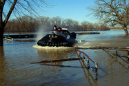 Image Culver Indiana Fire Department hovercraft flood rescue training