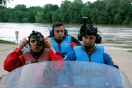 Image Military hovercraft training night operations