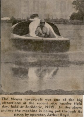 Neova Hovercraft rice farming