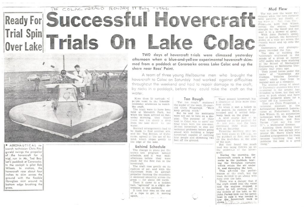 First Hovercraft Trials, 1966