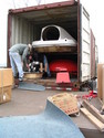 Hovercraft Engine is Loaded for Shipping