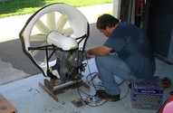 Hovercraft engine module testing