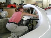 Hovercraft engine installation photo