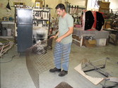 Rescue hovercraft fan wire mesh guard