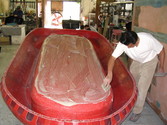 Building hovercraft body and hull