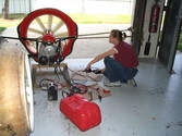 Rescue hovercraft engine module