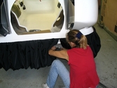Hovercraft skirt attachment