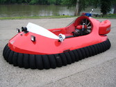 Snohomish Red Rescue Hovercraft - Side View
