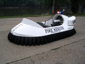 US Air Force Fire Rescue hovercraft