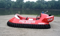 US Air Force fire rescue hovercraft picture