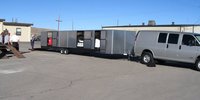 USAF Rescue hovercraft trailer demo