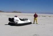 US Air Force Rescue hovercraft training officer
