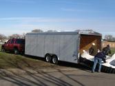 Loading Second Craft onto Enclosed Trailer
